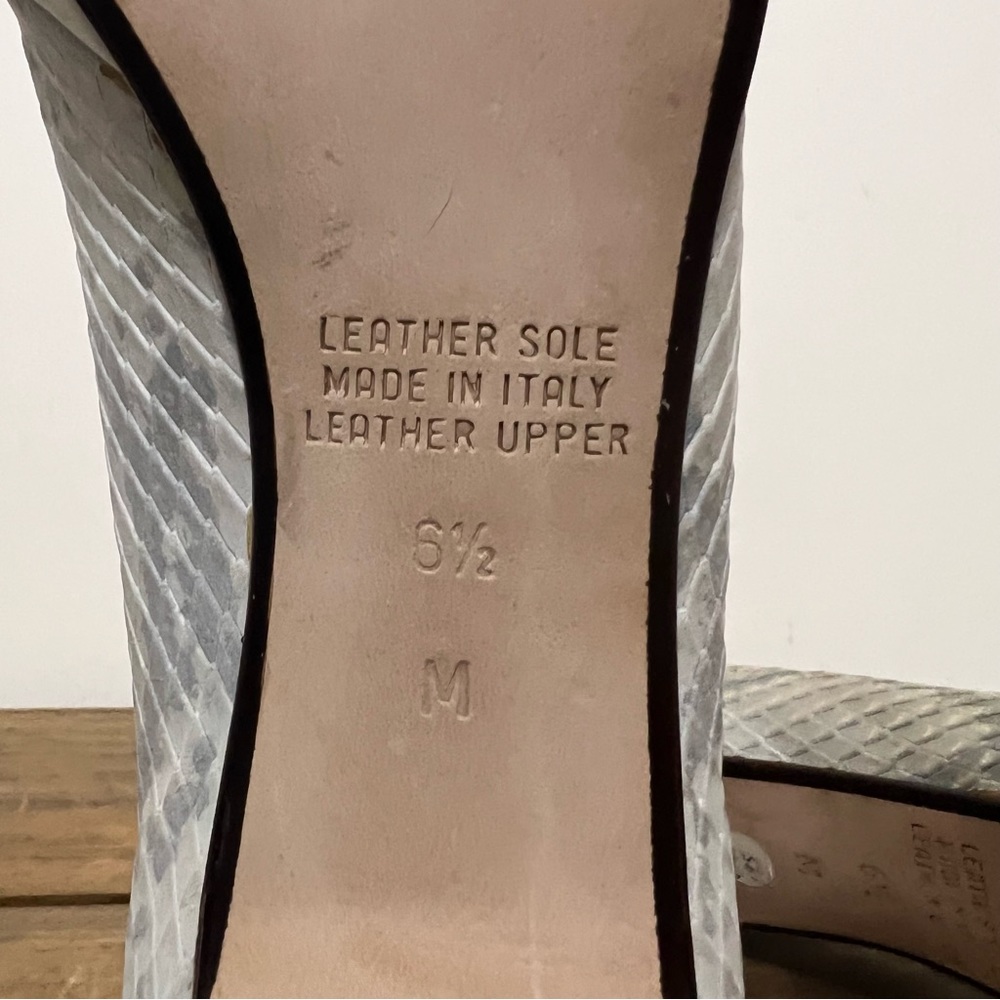 Vintage d’Rossana by Charna Cadi Leather Snakeskin Pumps - Picture 9 of 9